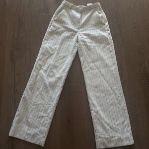 Abercrombie & Fitch White Pinstripe women’s Trousers